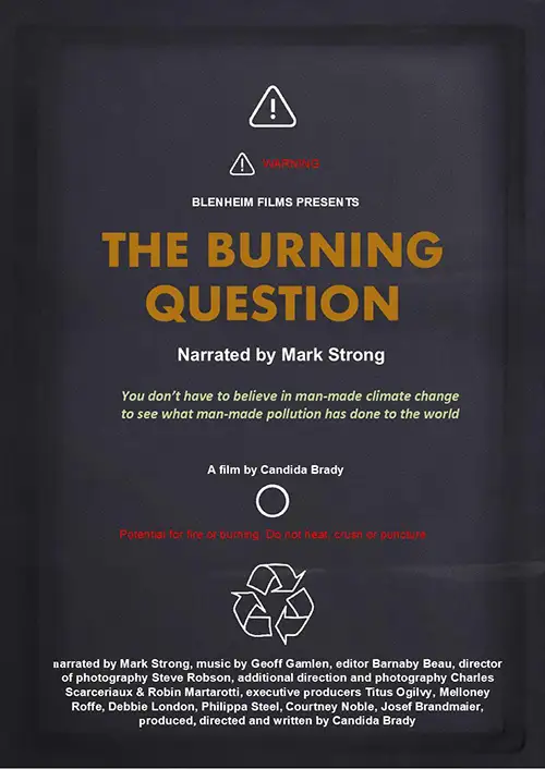 The burning question enviromental film poster